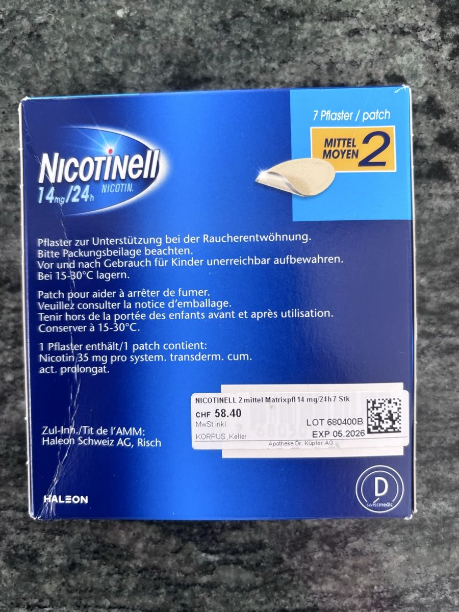 Tabacchi: Nikotin Pflaster Nicotinell – Nuovo e nell'imballaggio originale da Oberönz venduto da pescita 1