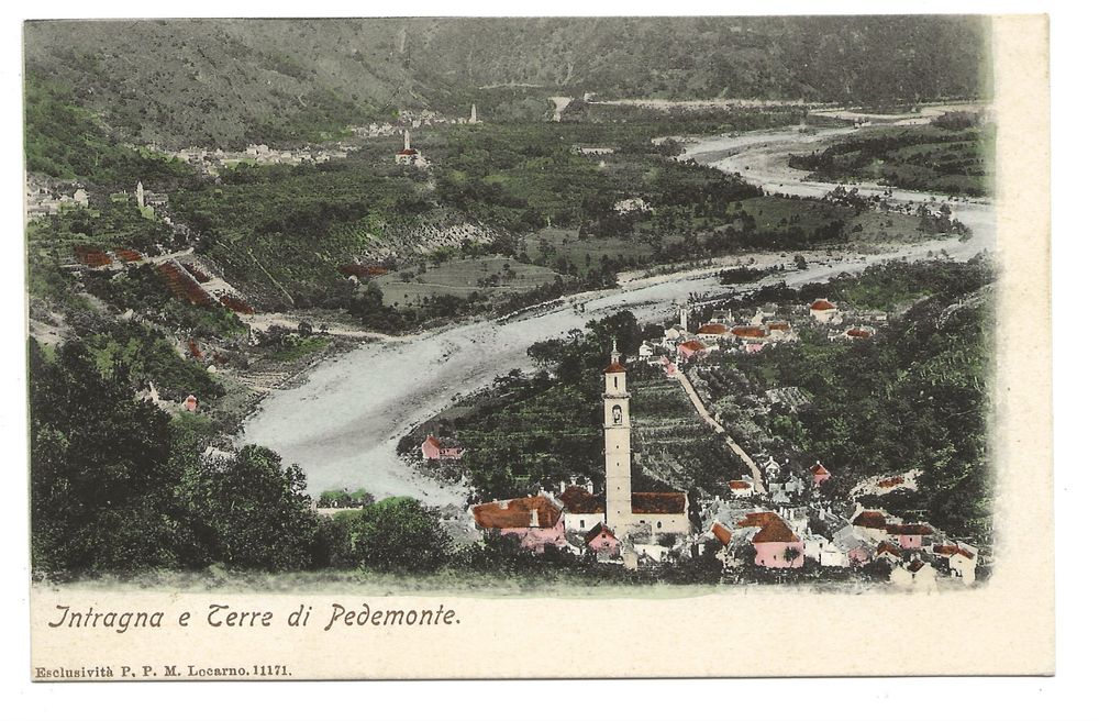 Intragna e Terre di Pedemonte TI Hand colorierte AK um 1900 Kaufen