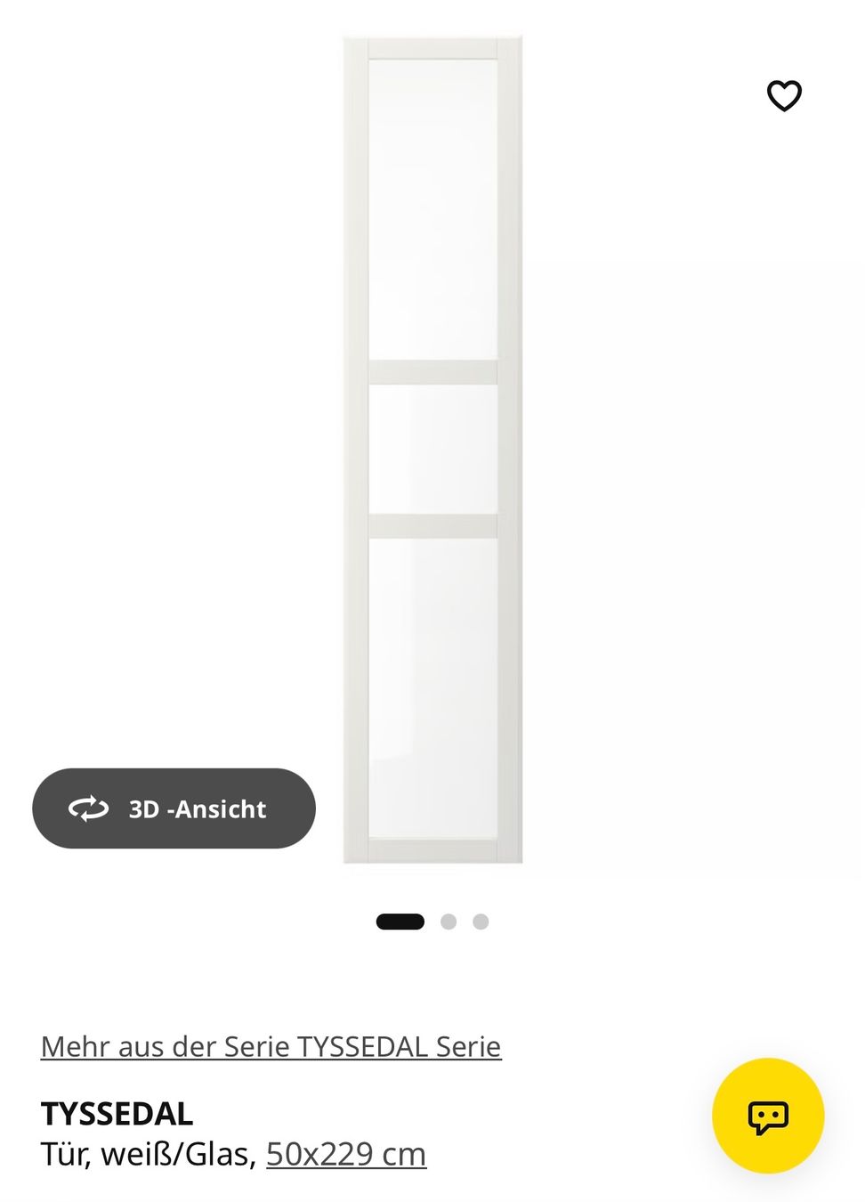 Ikea Porte: Pax TYSSEDAL Türe – Nuovo (secondo la descrizione) da Rupperswil venduto da nes_qs52