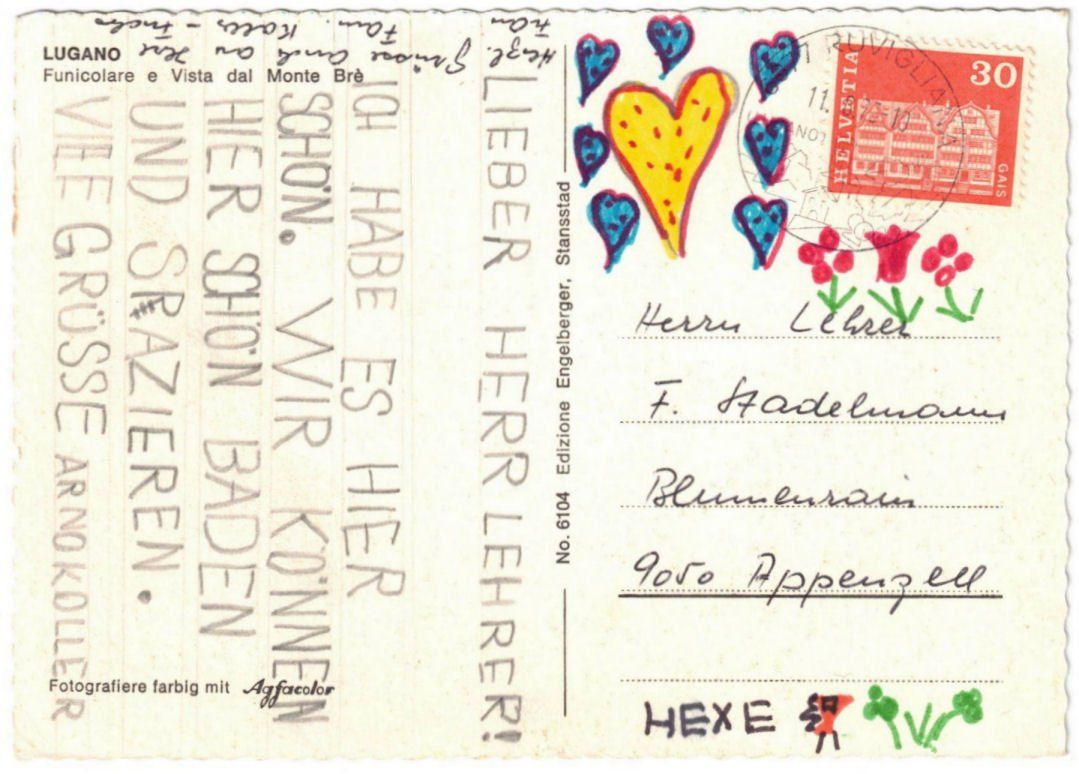 Cartoline postali: Lugano - Standseilbahn Monte Brè – Usato da Binningen venduto da Mountainrider 1