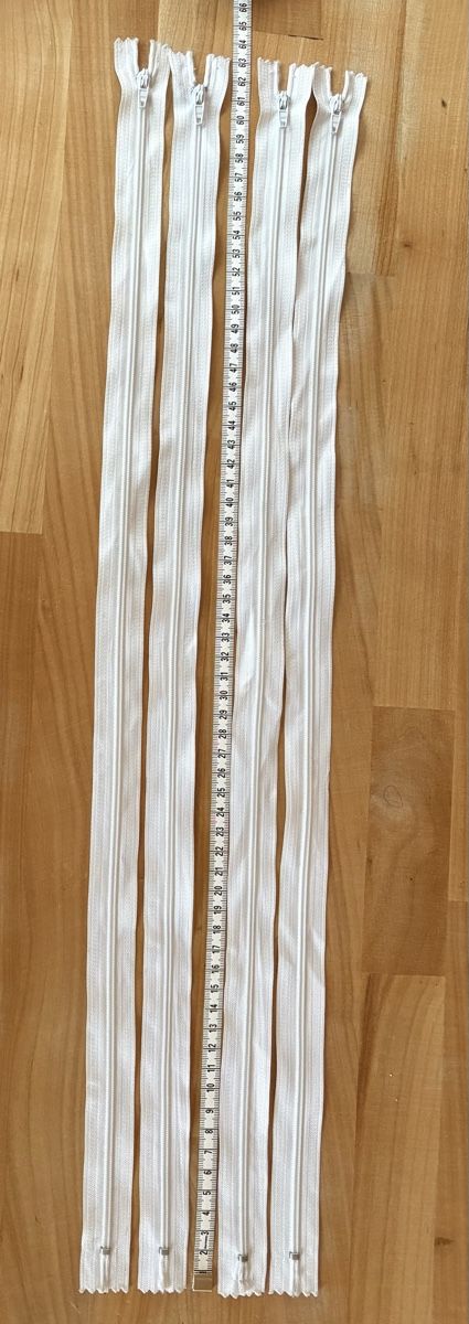 Stoffe: 4 Reissverschlüsse weiss 60 cm – Neu (gemäss Beschreibung) aus Rümlang von SchumBru10