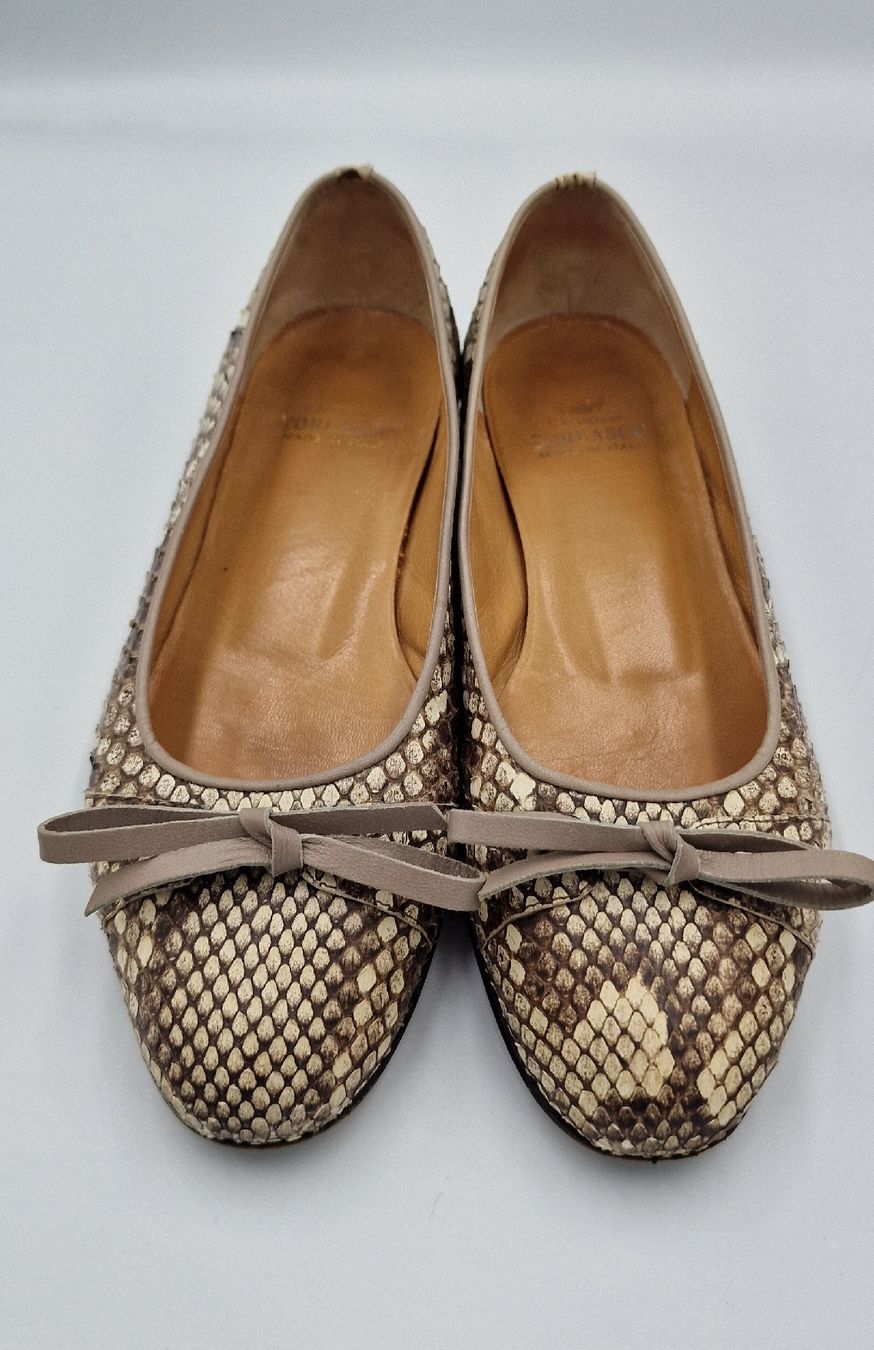 Damenschuhe: Artigiano Corlasco Ballerinas aus Pythonleder Gr. 37 Italy – Gebraucht aus Affeltrangen von Szafaoli 1