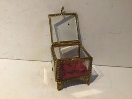 Antikes Glas Schmuckdösli ( Schneewittchensarg )