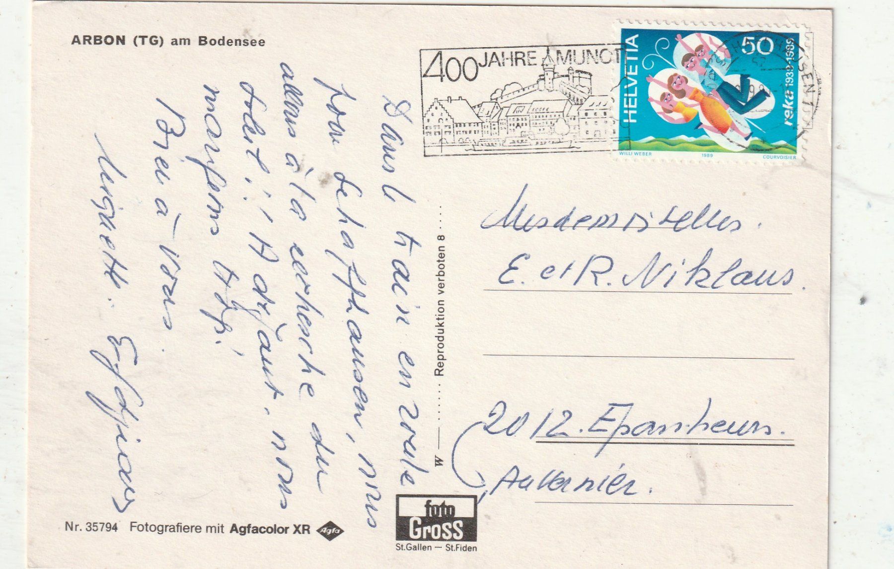 Cartes postales: Arbon- Bodensee – D'occasion à Lumbrein par made02 1