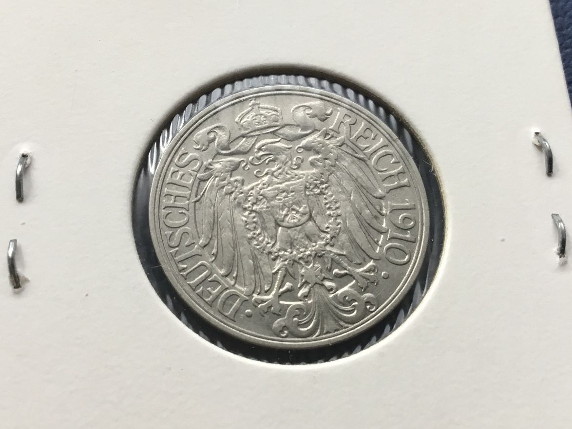 Tutti le monete: 25 Reichspfennig 1910 A unzirkuliert – Nuovo (secondo la descrizione) da St. Margrethen SG venduto da alfapeugeot10 1