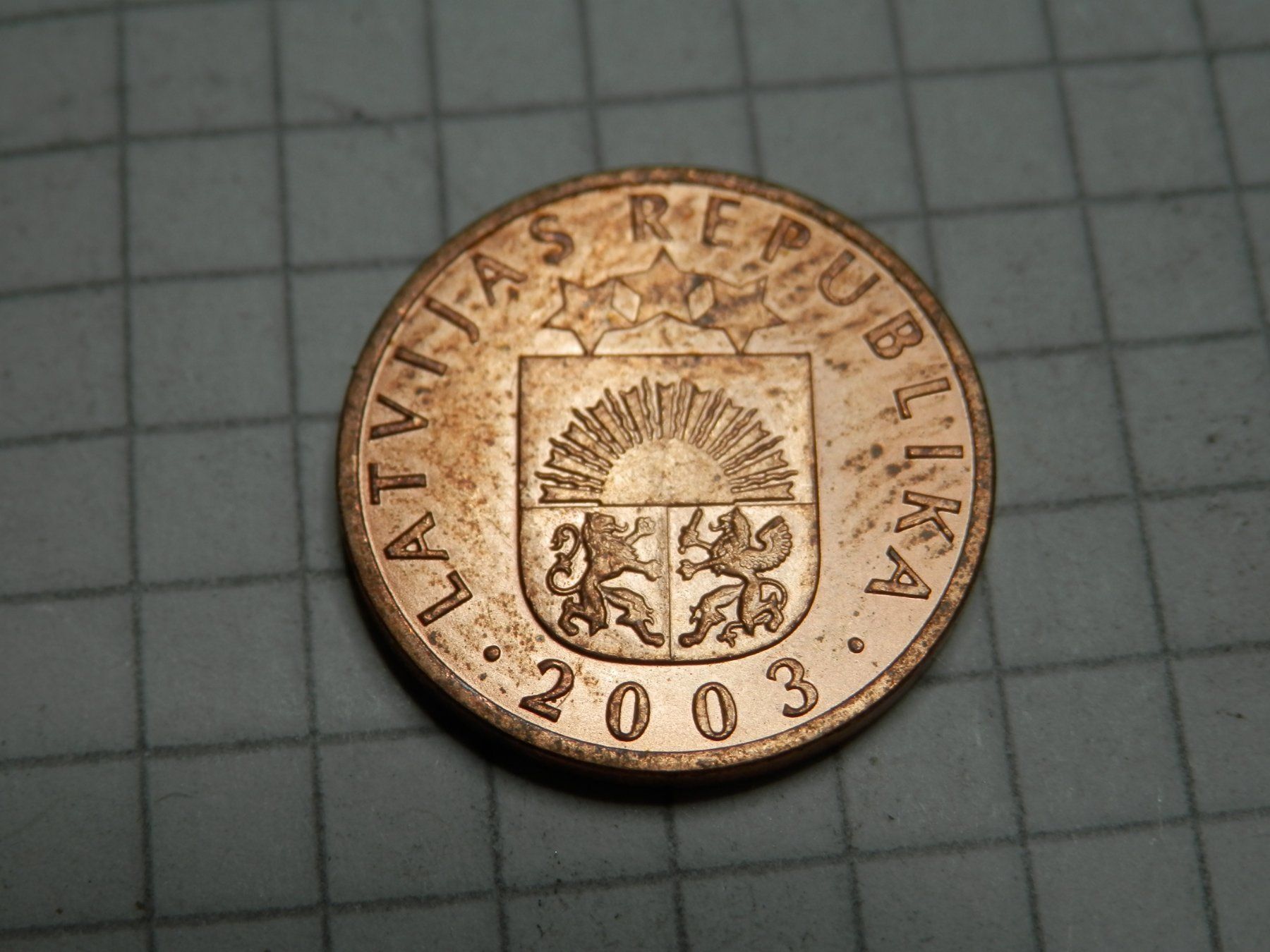 Tutti le monete: Lettland  1 Centime, 2003 – Usato da Weiach venduto da weiach81