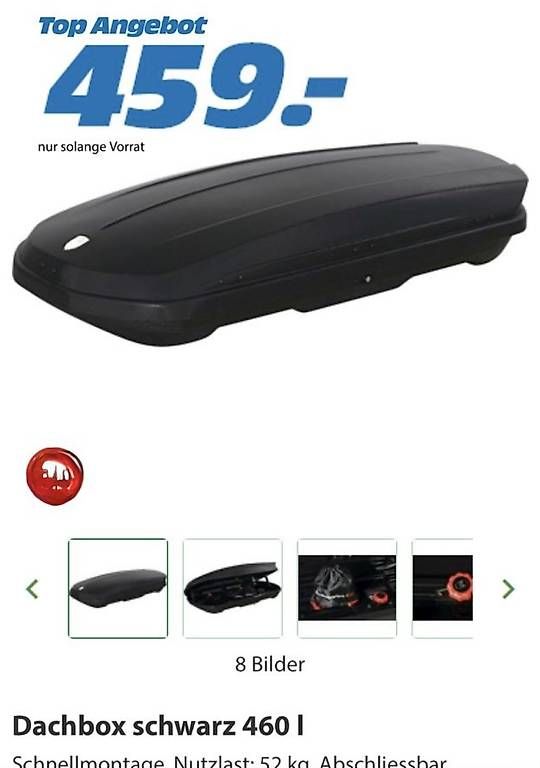 Box da tetto: Dachbox Neu Originalverpackt – Nuovo e nell'imballaggio originale da Malans GR venduto da Hurdigurdi