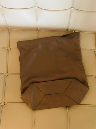 Clutch JIL SANDER, Kalbsleder, Taupe, ToP, NP 1.290€