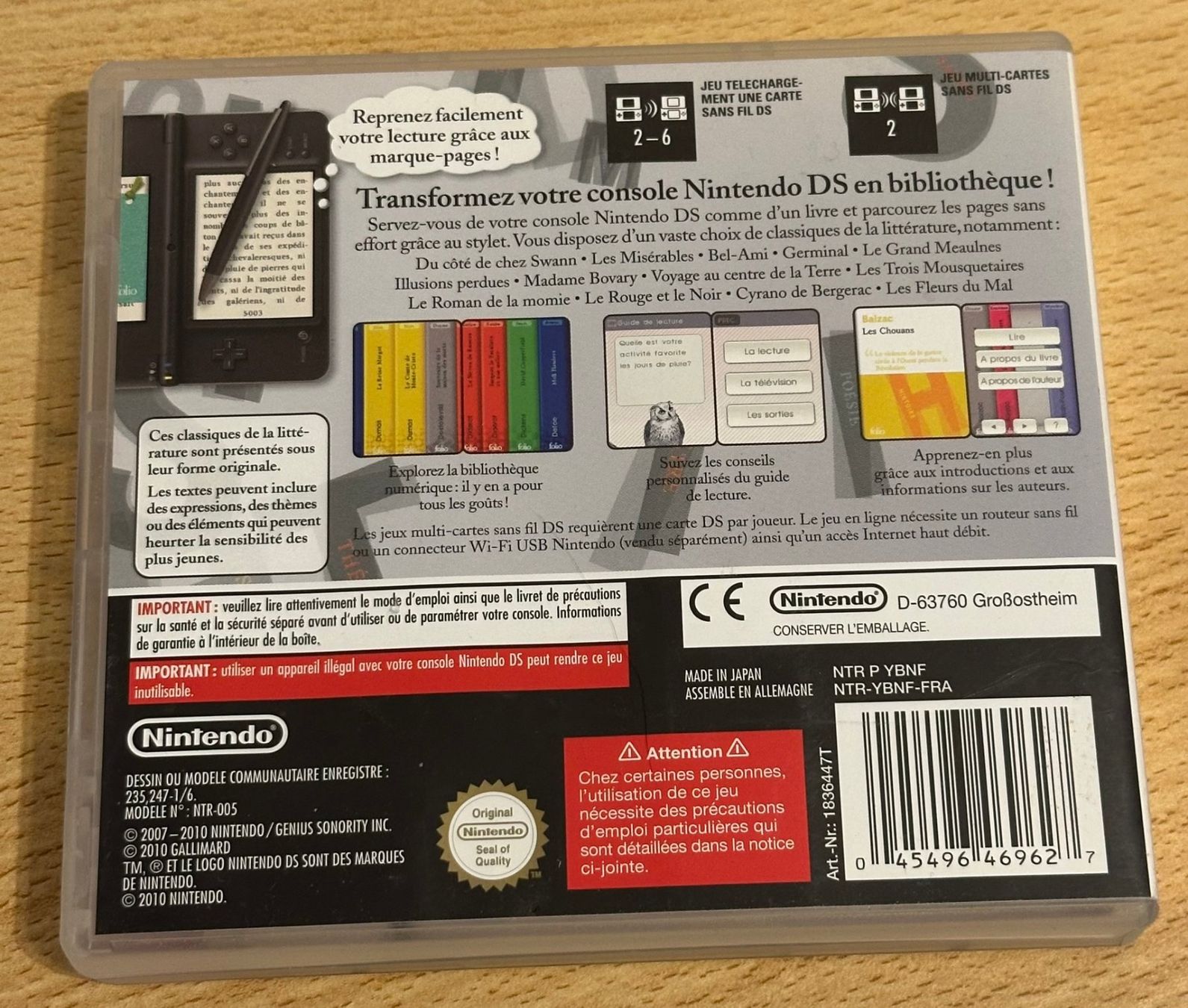 Giochi: Jeu "100 Livres Classiques" Nintendo DS – Nuovo (secondo la descrizione) da Lausanne venduto da SkySell 1