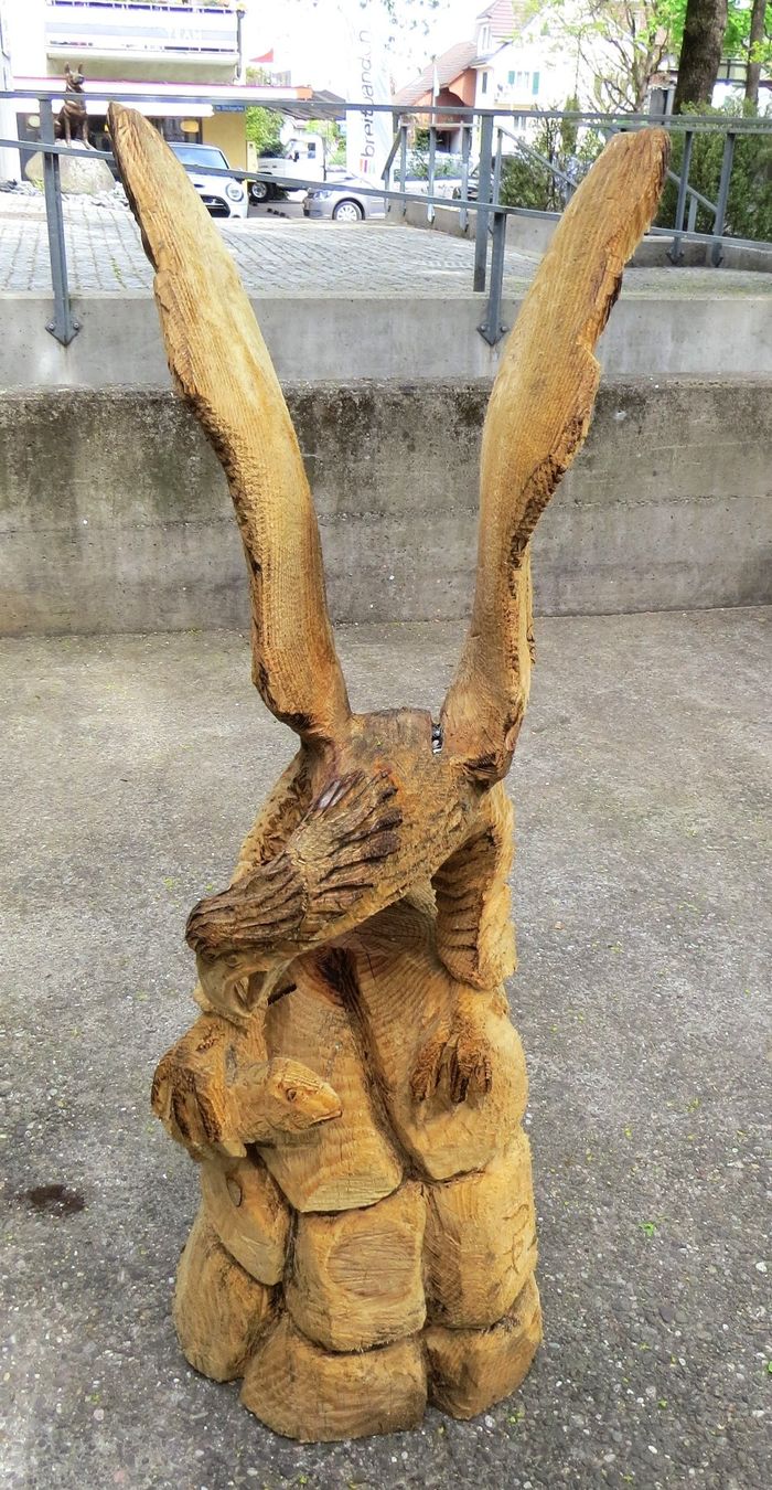 Sculture & Statue: Adlerfigur aus Holz geschnitzt – Usato da Ettingen venduto da campione_1
