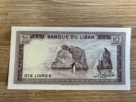 Libanon 10 Livre Banknote, Jahr 1972, sehr gut erhalten