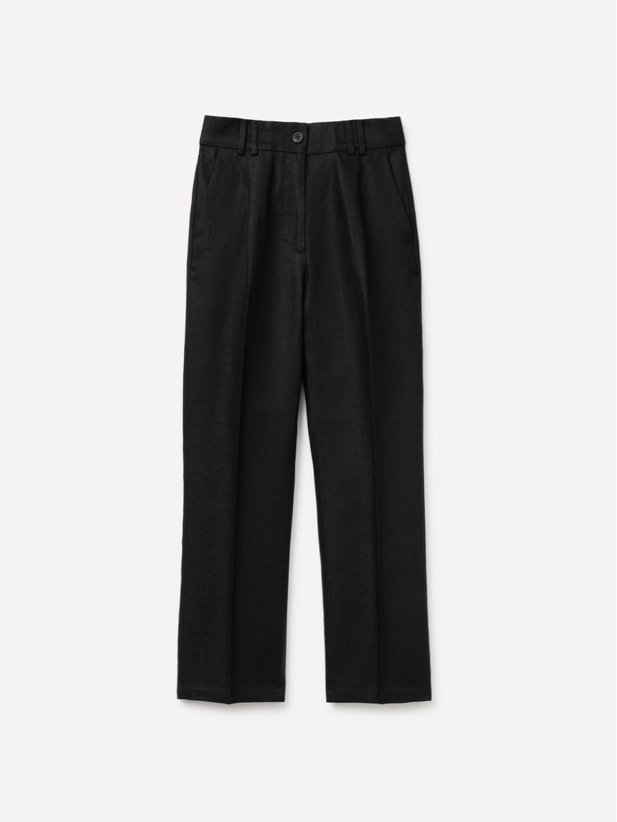 Sisley Pantaloni: Sisley Leinenhose schwarz – Usato da Luzern venduto da noe_jc8r