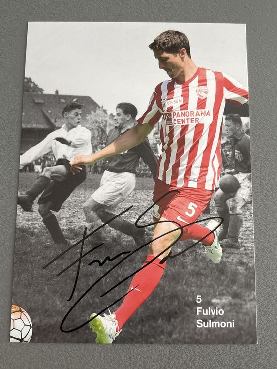Fulvio Sulmoni Matchworn Autogrammkarte Original Signiert (Gebraucht ...