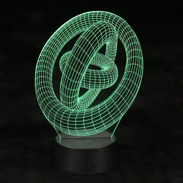 Fernbedienungen: 3D Lampe Hologramm Ringe m.Fernbedienung – Neu und originalverpackt aus Diepoldsau von preisparadies-ch 7