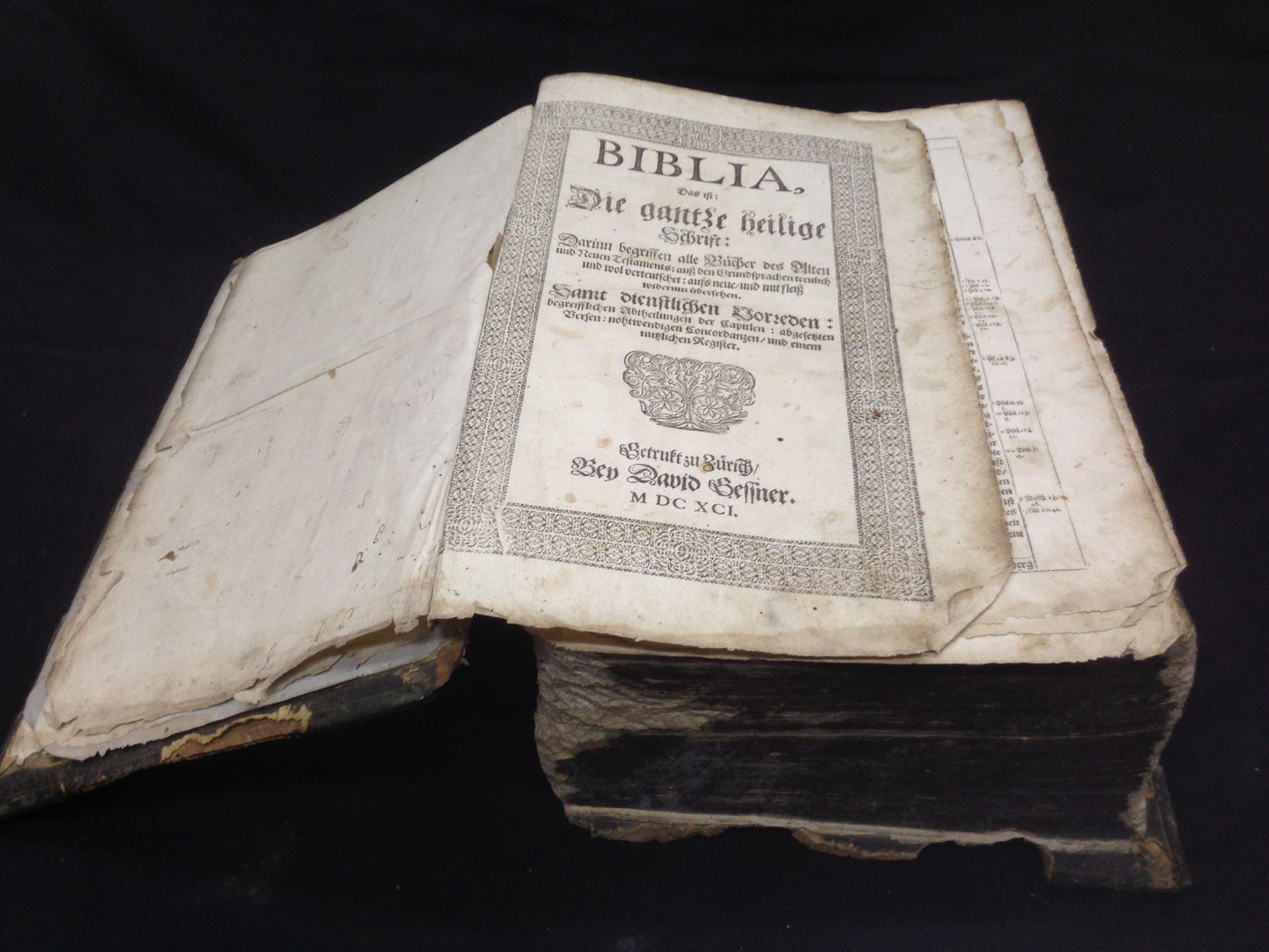 Libri: ANTIKE BIBEL / TESTAMENT AUS 1691 – Usato da Schaffhausen venduto da vintageville 2