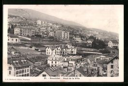 AK Neuchâtel, Haut de la Ville, 1921