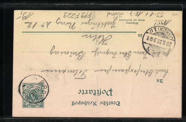 Cancelleria postale: Vorläufer-Lithographie Ganzsache PP9F22 – Usato da Berlin venduto da bartko-reher 1