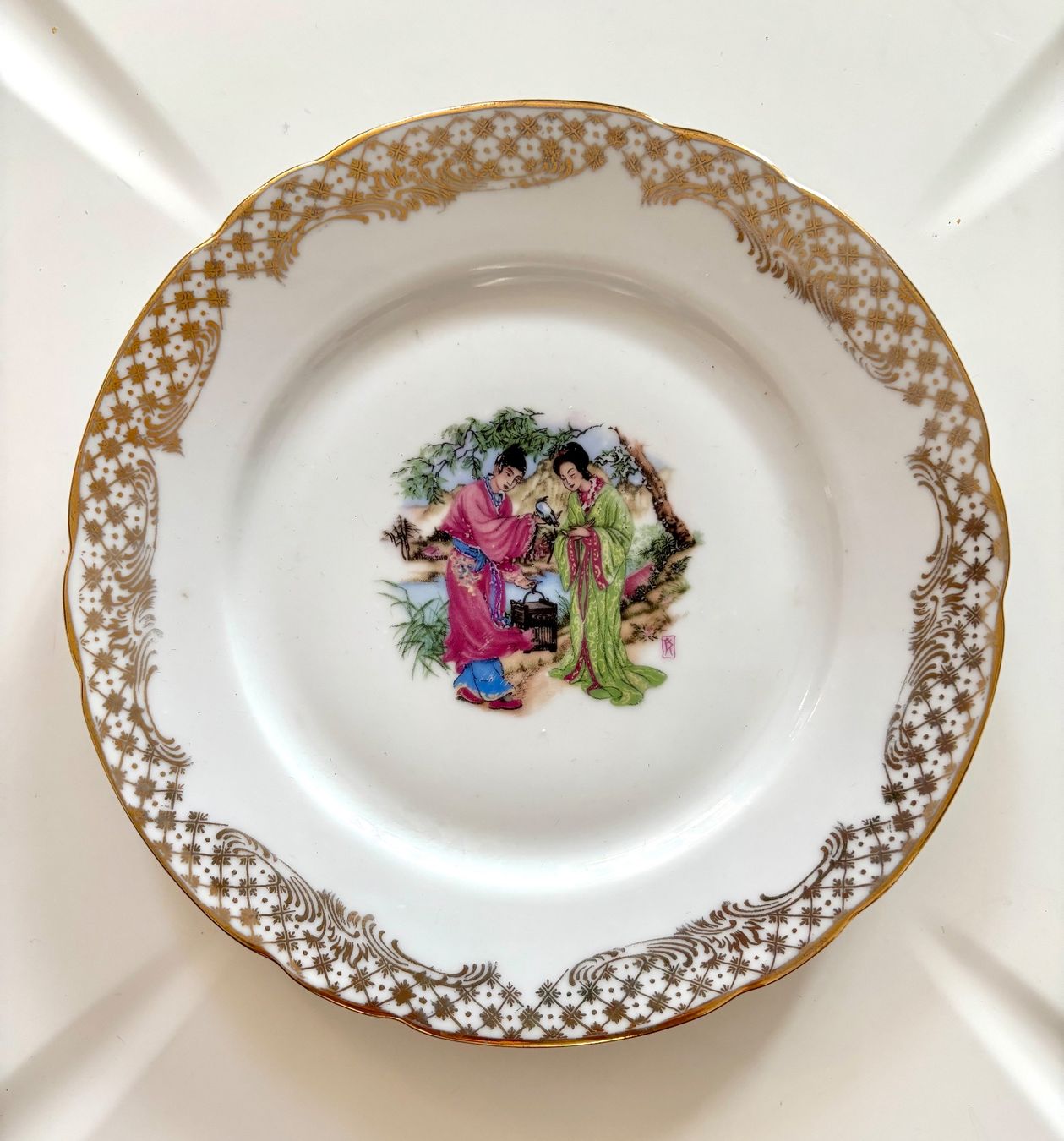 Teller: Série de 4 assiettes vintage – Gebraucht aus Neuchatel von melagian