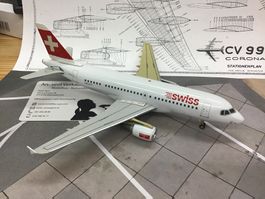 Swiss Airbus A319 1:200 Farbfehler