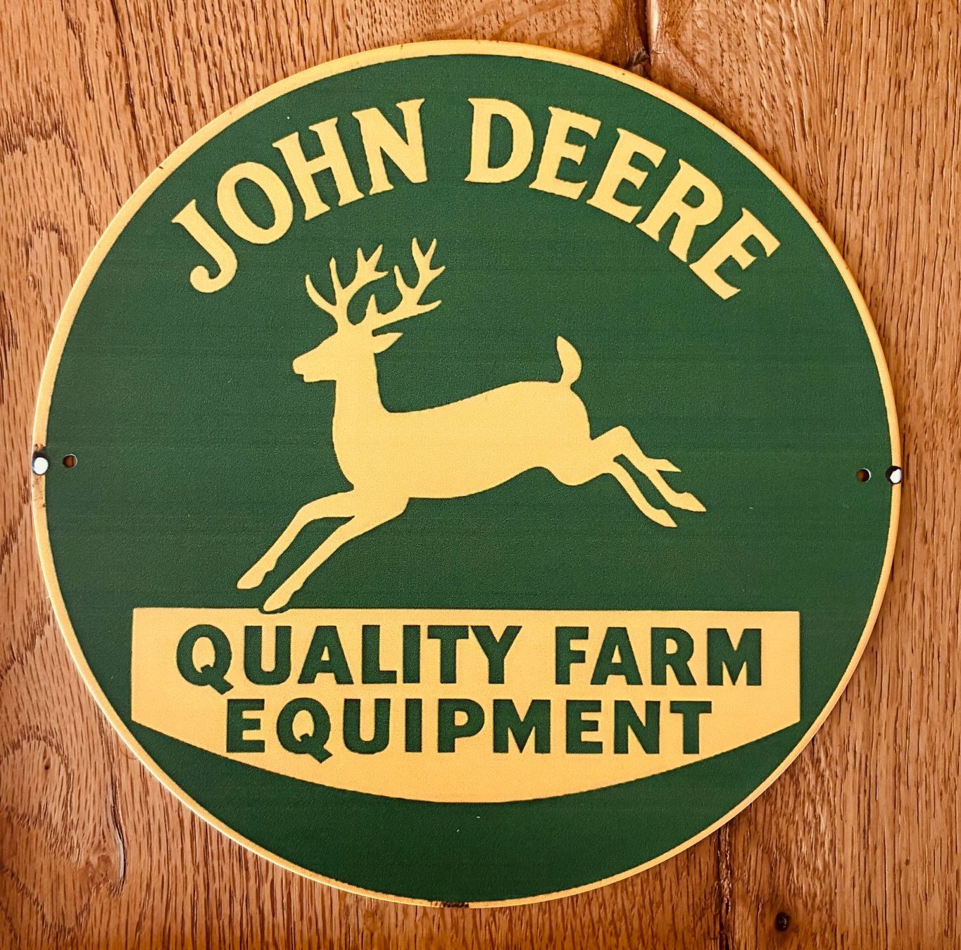 John Deere Trattori: Schönes John Deere Retro  Blechschild – Nuovo e nell'imballaggio originale da Bremgarten AG venduto da Eurotiz