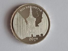 20 Fr. Gedenkmünze 2003 Berner Altstadt