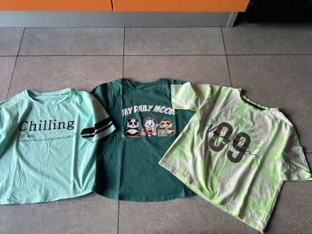 3 lot T shirt vert Gr. 158 - 164