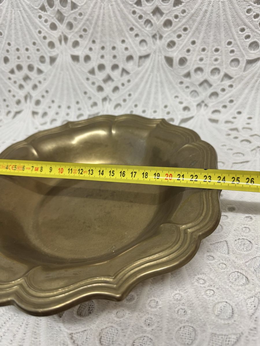 Schalen: Alter Messingschale mit gewelltem Rand 24cm – Gebraucht aus Frenkendorf von Only1 4