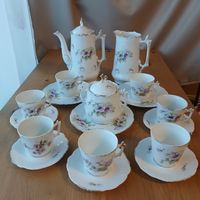 Kaffeeservice Paul Schlatter St. Gallen Blumendekor, Vintage