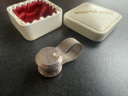 Vintage Schmuck-/Accessoire mit Metallgeflecht und Etui