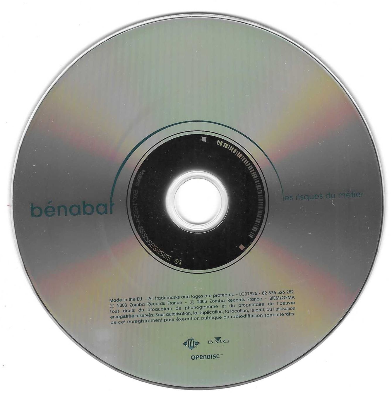 CDs: BENABAR  -  LES RISQUES DU METIER – D'occasion à Bex par Giorgiob 2