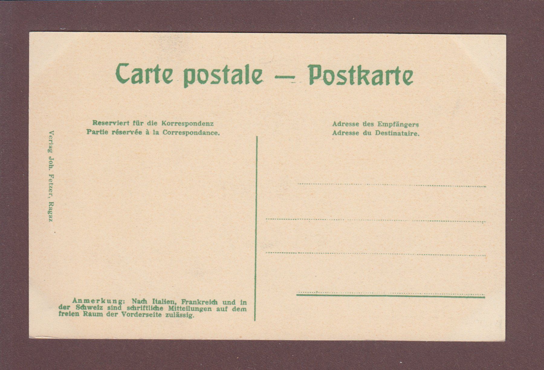 Cartoline postali: Taminafall bei RAGAZ – Usato da Pully venduto da nicecards 1