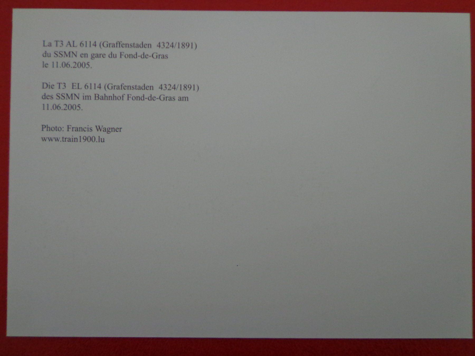 Alle Briefmarken: Maximumkarte MK Luxembourg 2005, Eisenbahn – Gebraucht aus Le Locle von aou_rf8w 1