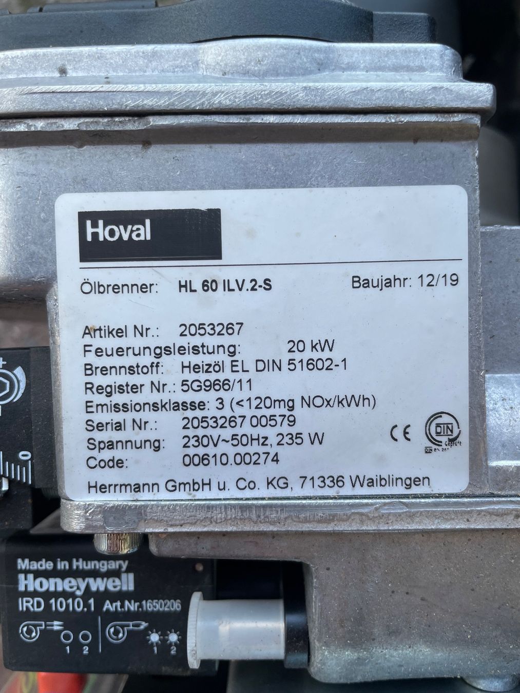 Hoval Radiateurs: ÖL Brenner – D'occasion à Oberdorf NW par Stern13 1