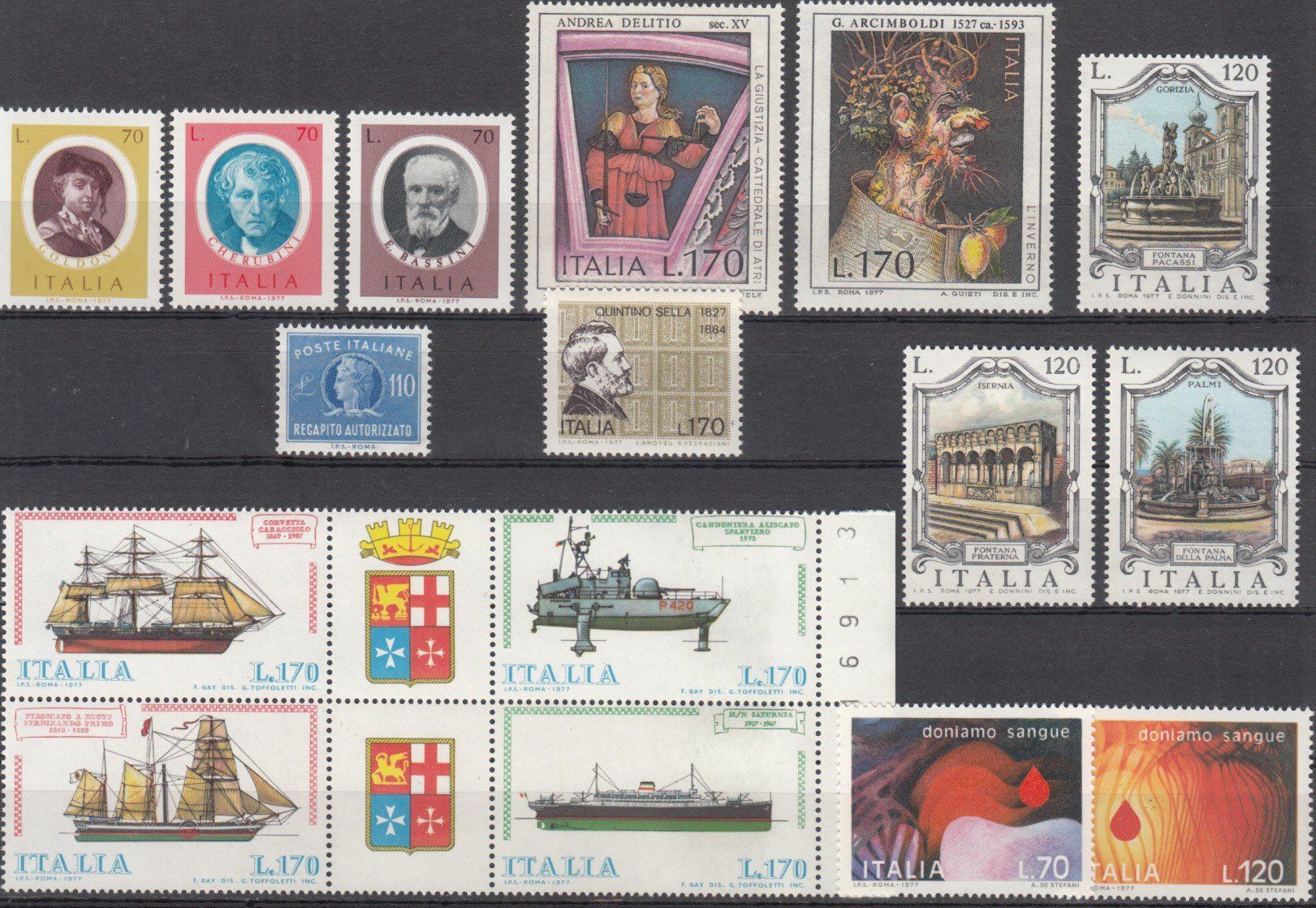 Alle Briefmarken: Italien 1977 postfrisch – Gebraucht aus Bürglen TG von StampGraf 2