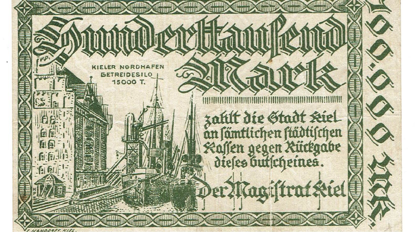 Banconote: Kiel 100000 Mark ohne Datum SS++-VZ – Usato da Steffisburg venduto da ber_8htf
