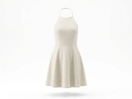 Kurzes Sommerkleid weiss mit Neckholder gebraucht