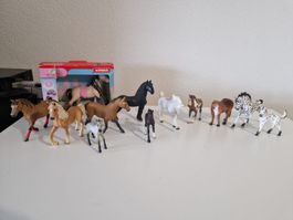 Selten Schleich Pferde Konvolut mit Horse Club Box 2