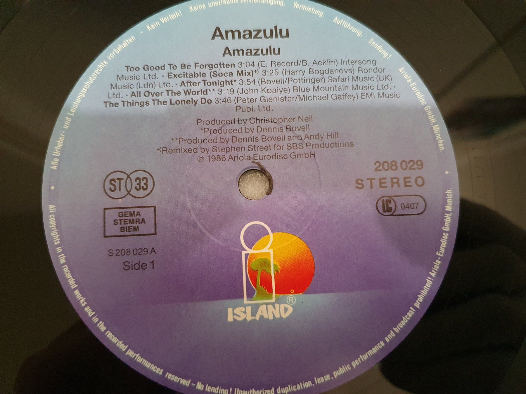 Schallplatten: Amazulu – Amazulu – Gebraucht aus Uster von Vinyl-Leidenschaft 3