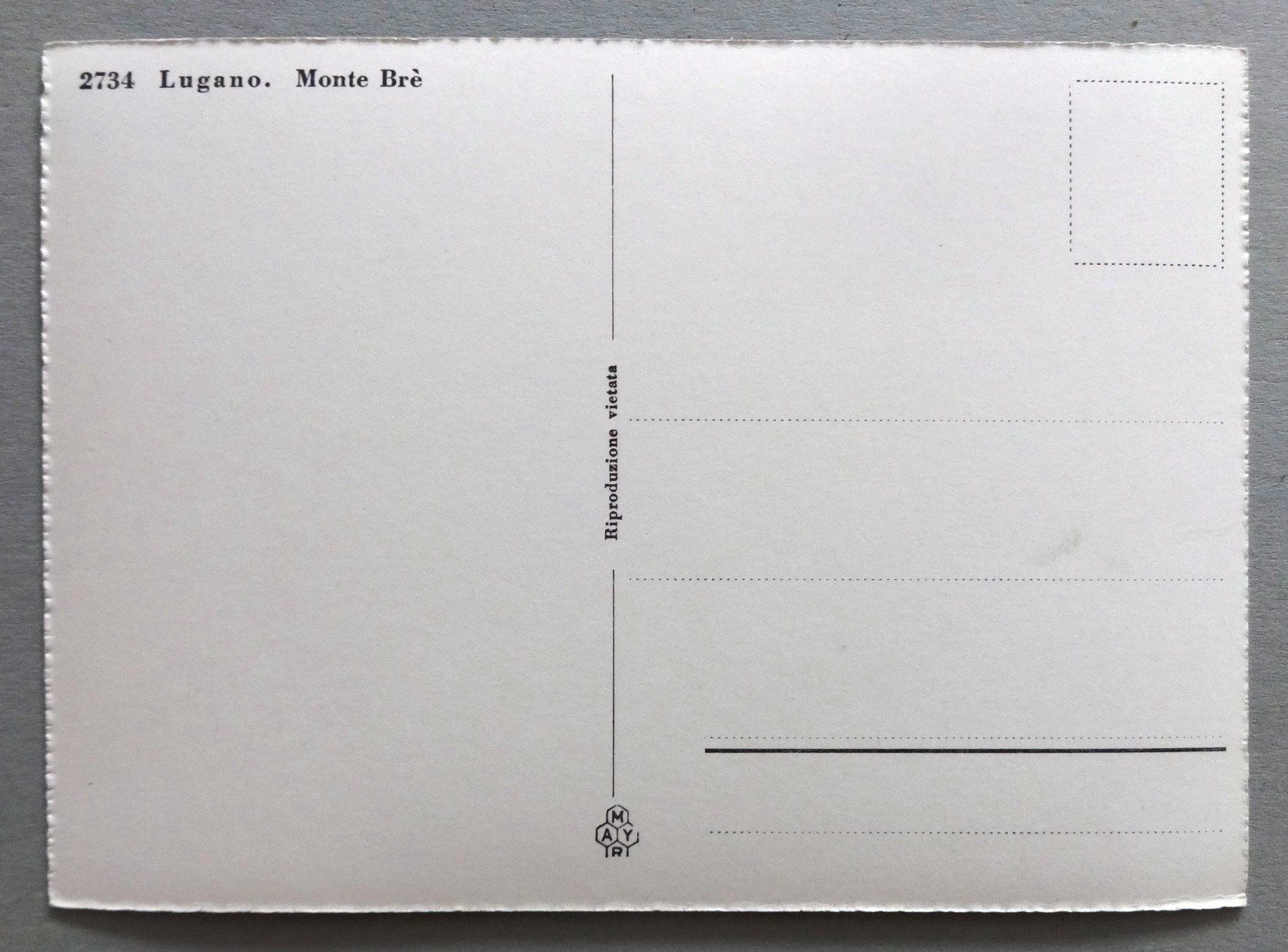 Cartes postales: Lugano, Monte Brè – D'occasion à Fétigny par Billy2miny 1