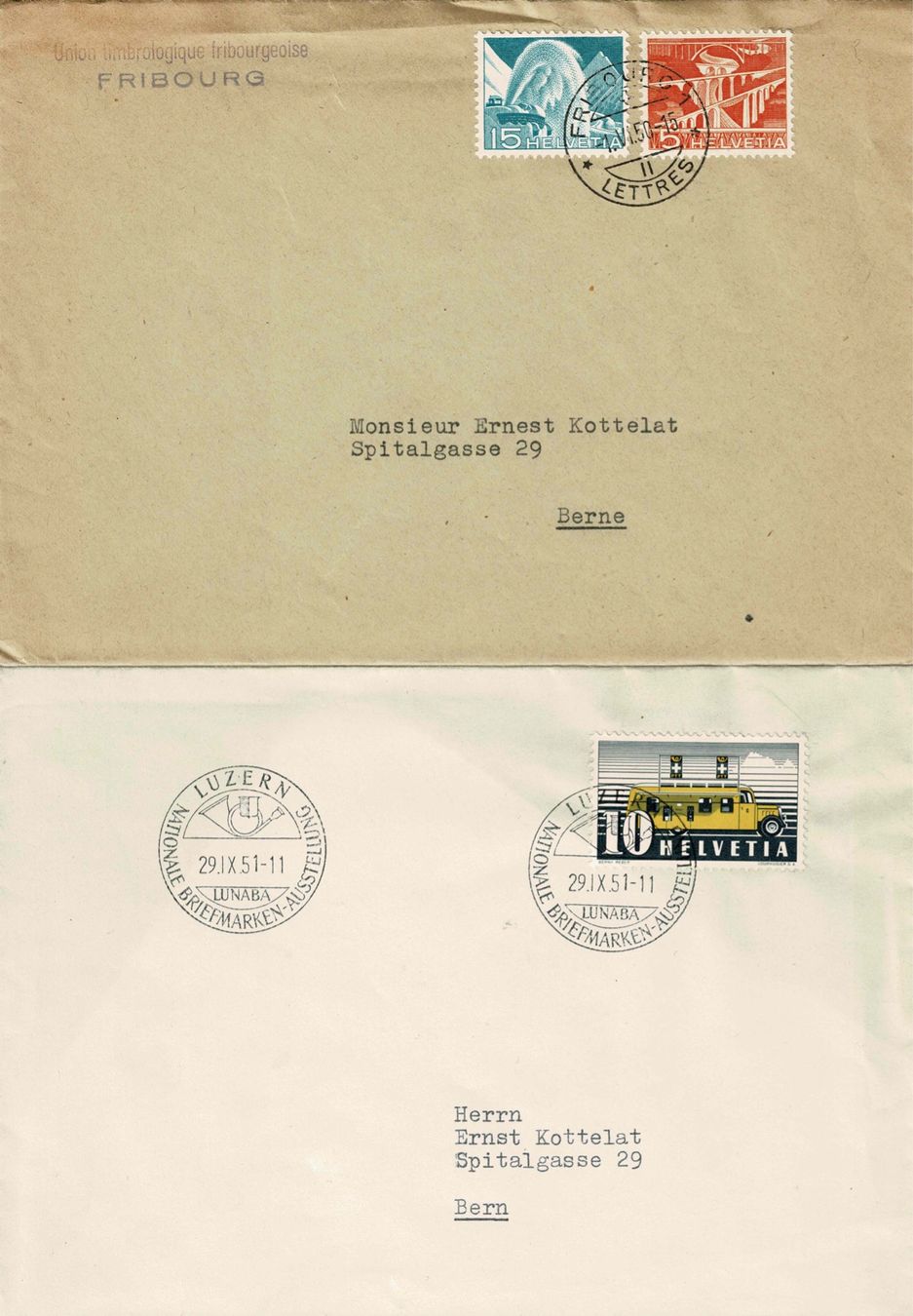 Buste & buste per spedizione: 29 Kottelat-Briefe – Usato da Zürich venduto da Bierino 9