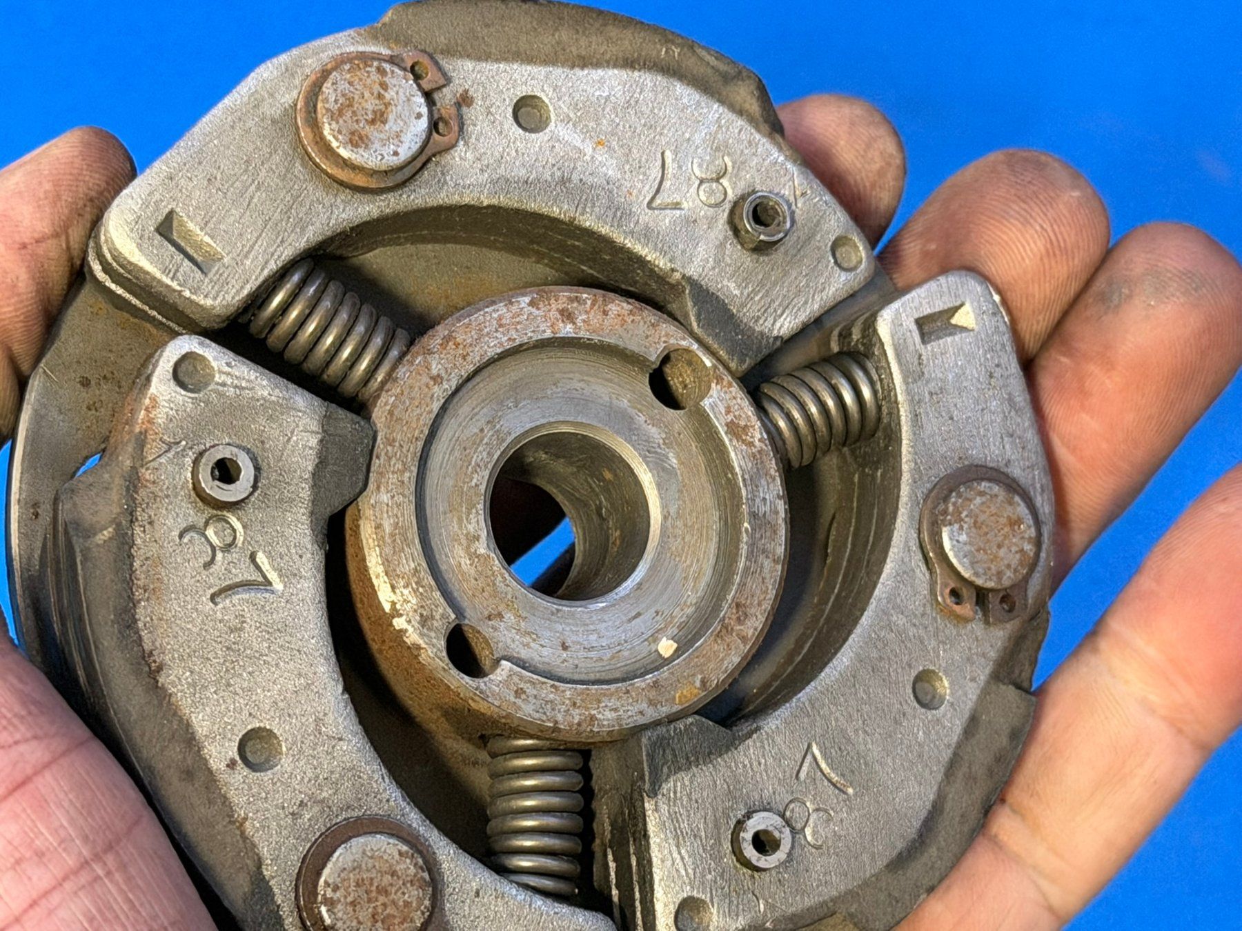 Parti ricambio per ciclomotori: Puch E50 Kupplung Surflex original mit langen Belägen – Usato da Bolken venduto da si.x.las 7