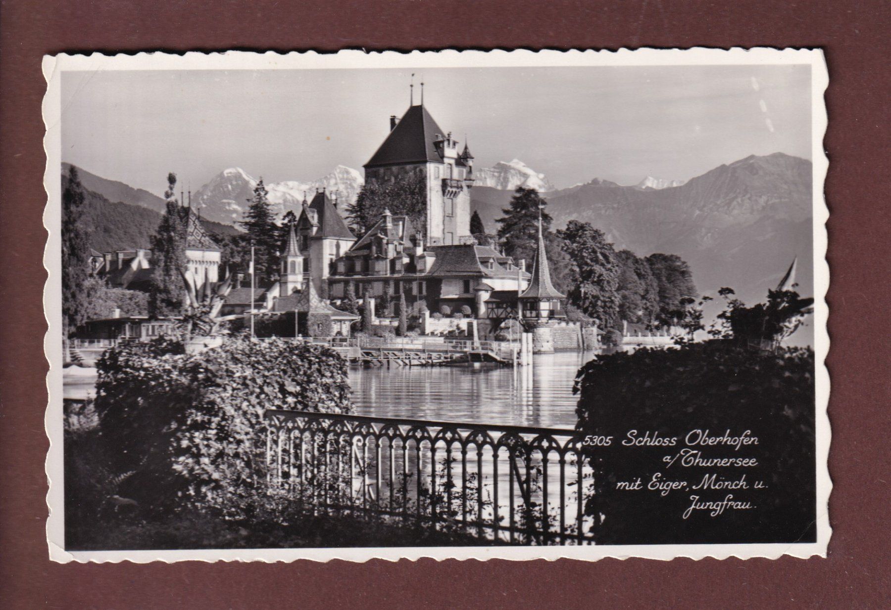 Cartoline postali: SCHLOSS OBERHOFEN - 1949 – Usato da Pully venduto da nicecards