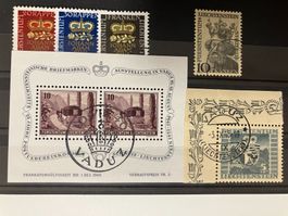 Liechtenstein 1945/46, Mi 240-42, 243,247+Bl 4, KP 175.--