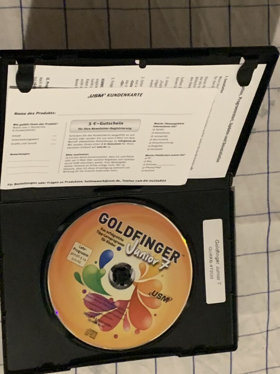 Software: GOLDFINGER Junior 7 PC CD-ROM Lehrprogramm für Kinder – Gebraucht aus Bärschwil von Ranron1970 2