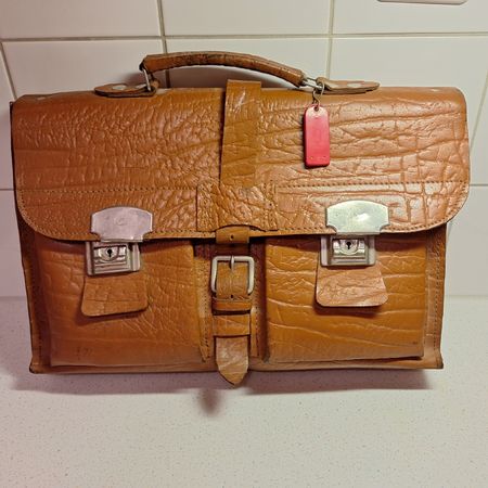 Versand möglich! Vintage GCS Aktentasche, Leder