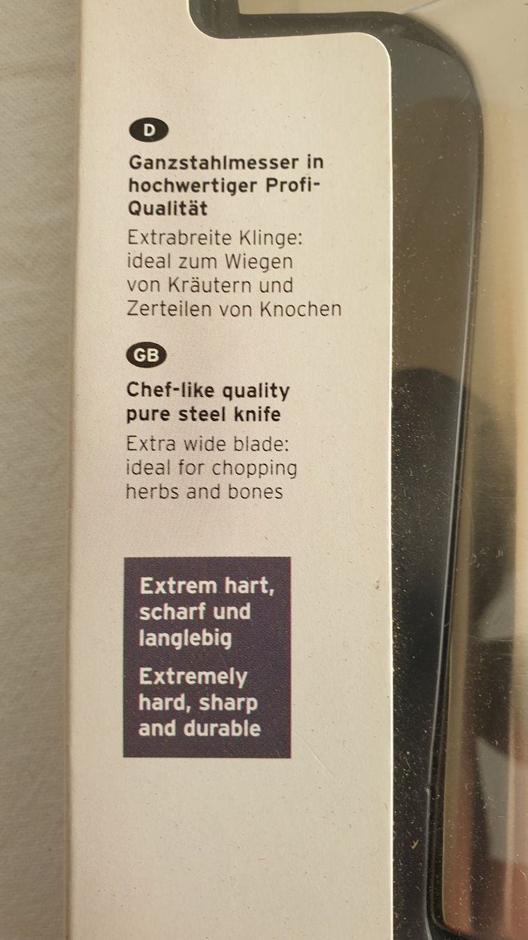 Coltelli da cucina: TCM Asia-Hackmesser neu & originalverpackt – Nuovo e nell'imballaggio originale da Biel/Bienne venduto da Bormida70 1