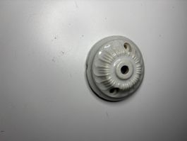Baldachin, Rosette für Hängelampe, antik, Porzellan