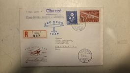 1946 Pro Aero mit Pro Juventute 30 Rp. Charge Brief