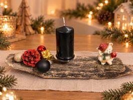 Weihnachtsdekoration Treibholz mit Kerze unbenutzt
