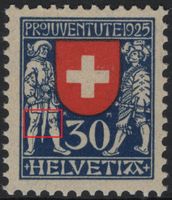30 Rp. Schweizer Wäppli mit ABART